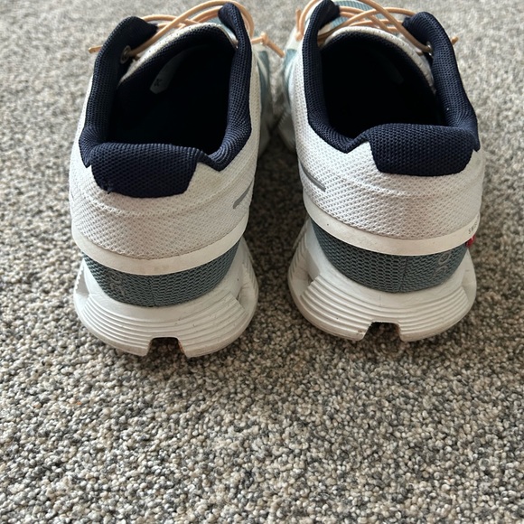 On Running Cloud 5 White and teal Sneakers - Picture 5 of 8